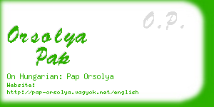 orsolya pap business card